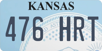 KS license plate 476HRT