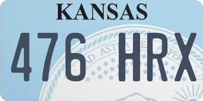 KS license plate 476HRX