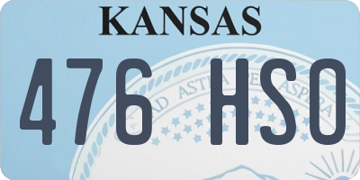 KS license plate 476HSO