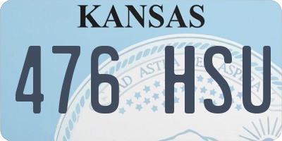 KS license plate 476HSU