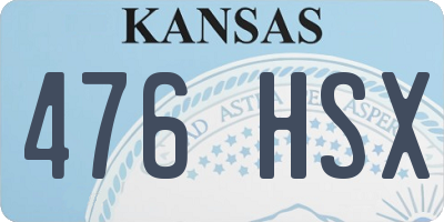 KS license plate 476HSX