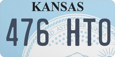 KS license plate 476HTO