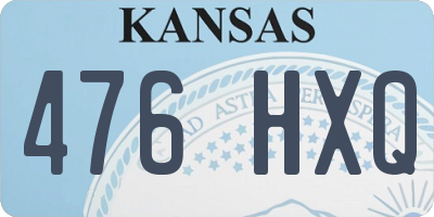 KS license plate 476HXQ