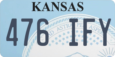 KS license plate 476IFY