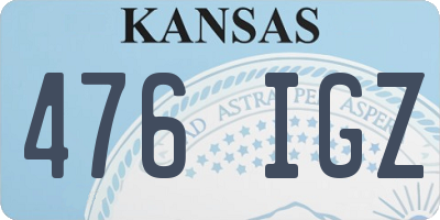 KS license plate 476IGZ