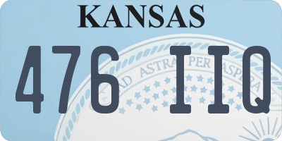 KS license plate 476IIQ