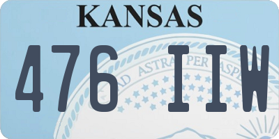 KS license plate 476IIW