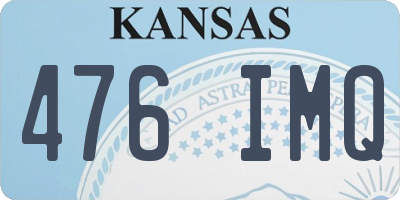 KS license plate 476IMQ