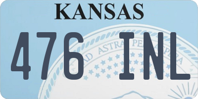 KS license plate 476INL