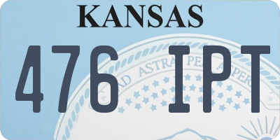 KS license plate 476IPT