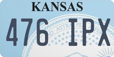 KS license plate 476IPX