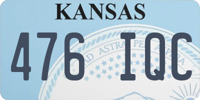 KS license plate 476IQC