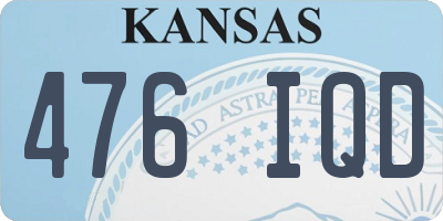 KS license plate 476IQD