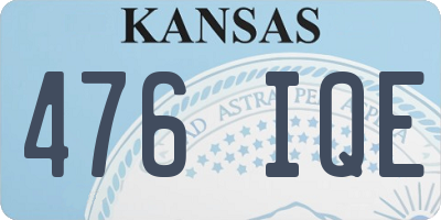 KS license plate 476IQE