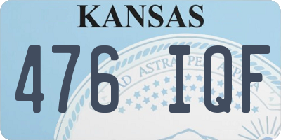 KS license plate 476IQF