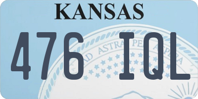 KS license plate 476IQL