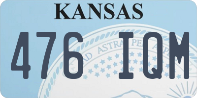 KS license plate 476IQM