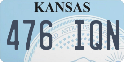 KS license plate 476IQN