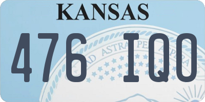 KS license plate 476IQO