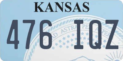 KS license plate 476IQZ
