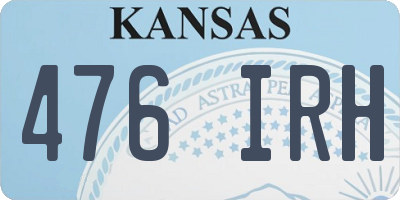 KS license plate 476IRH