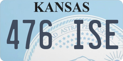 KS license plate 476ISE