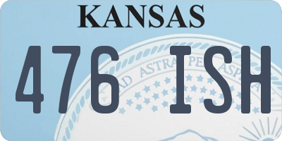 KS license plate 476ISH