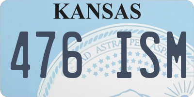 KS license plate 476ISM