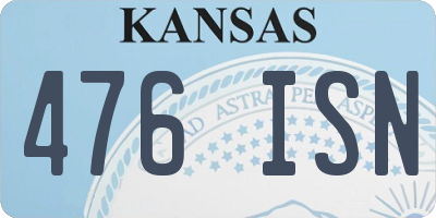 KS license plate 476ISN