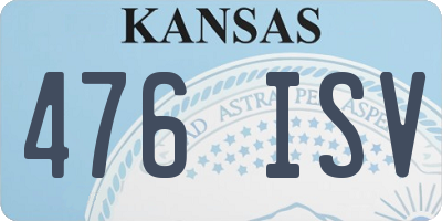 KS license plate 476ISV