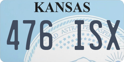 KS license plate 476ISX