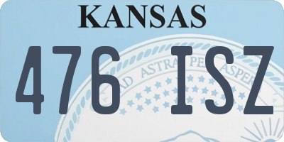 KS license plate 476ISZ
