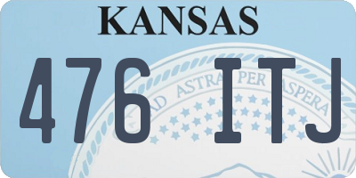 KS license plate 476ITJ