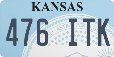 KS license plate 476ITK