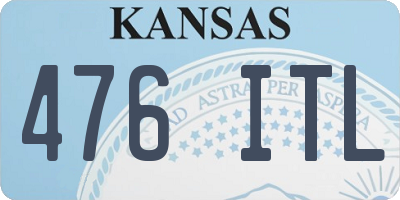KS license plate 476ITL