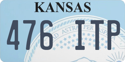 KS license plate 476ITP