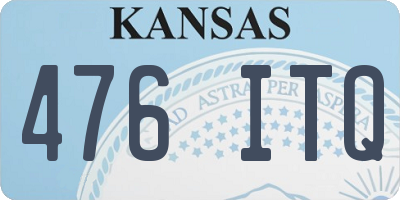 KS license plate 476ITQ