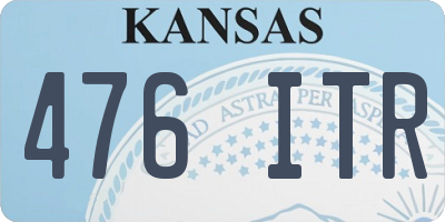 KS license plate 476ITR
