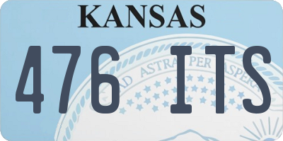 KS license plate 476ITS