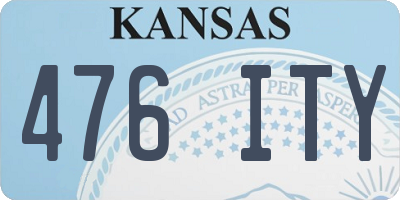 KS license plate 476ITY