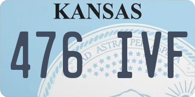 KS license plate 476IVF