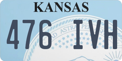 KS license plate 476IVH