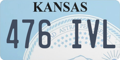 KS license plate 476IVL