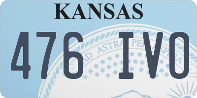 KS license plate 476IVO