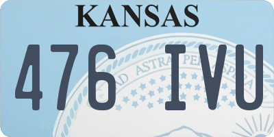 KS license plate 476IVU