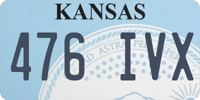 KS license plate 476IVX