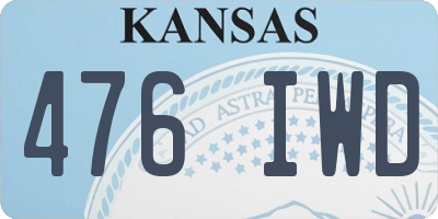 KS license plate 476IWD