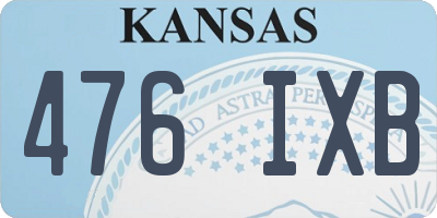 KS license plate 476IXB