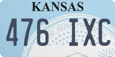 KS license plate 476IXC