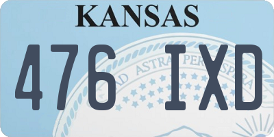 KS license plate 476IXD